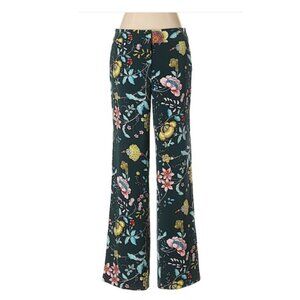 Ann Taylor LOFT Green Floral Patterned Pants Size 2